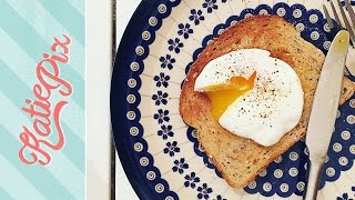 How to Poach an Egg in a Microwave Hack  Katie Pix [upl. by Mackenie112]