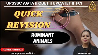 Quick revision II Digestive system of ruminant animals II ANIMAL HUSBANDRY agriculture agta cuet [upl. by Joelynn784]