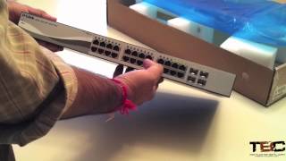 DLink DGS121024 Gigabit Rackmount Switch Unboxing amp Setup [upl. by Mckay]