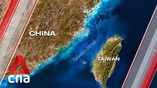 US warship sails through strategic Taiwan Strait [upl. by Uohk198]