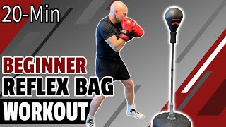 20 Min Beginner Reflex Bag Workout  Outshock Punching Ball  Boxing Ready [upl. by Norby141]