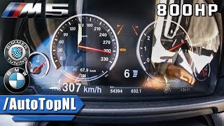 800HP BMW M5 F10 ACCELERATION 307kmh BIMMER TUNING BTM5 by AutoTopNL [upl. by Mullac]