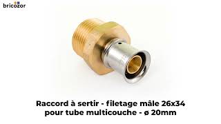 VIDÉO 360°  Raccord à sertir filetage mâle 26x34 multicouche  diamètre 20 MULTITUBO [upl. by Ococ]