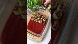 ZUCCHINI LASAGNA ROLL UPS 🔥 foodshorts cookingfood cooking [upl. by Tyika]