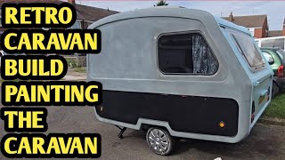 FREEDOM MICROLITE CARAVAN BUILD PAINTING A CARAVAN [upl. by Annaeerb481]