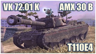 T110E4 VK 7201 K amp AMX 30 B • WoT Blitz Gameplay [upl. by Annabella]