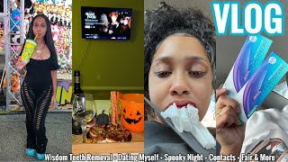 VLOG  Wisdom Teeth Removal  Dating Myself Jar  Family Spooky Night  Contacts  Fair amp More [upl. by Cinimod]