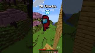 Minecraft 1 Block vs 1000 Blocks Jump 😰😰😰 [upl. by Enelie861]