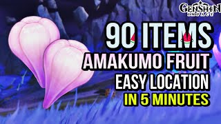 Amakumo Fruit Locations  How To Farm Ascend Material Fast and Efficient Route Genshin Impact [upl. by Grati]