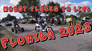 Top 10 Worst Places To Live in Florida 2023 By Crime X Murder Rate [upl. by Tai805]