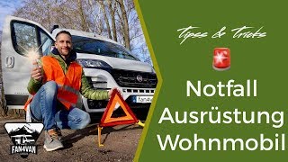 Wohnmobil Notfall Ausrüstung  Warndreieck Verbandkasten und Co [upl. by Ididn]