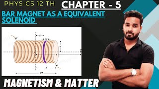 Bar Magnet as an equivalent solenoid  chapter 5  physics 12th  NCERT [upl. by Eam]