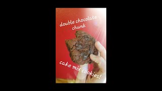 DOUBLE CHOCOLATE CHUNK CAKE MIX COOKIES doublechocolatecookies [upl. by Uria346]