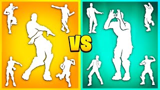 OLD vs NEW Fortnite Dances Get Griddy Floss Scenario Orange Justice Rollie [upl. by Ahilam765]