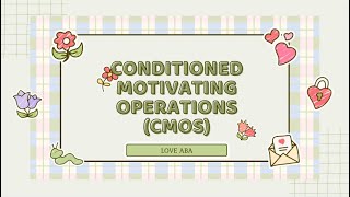 Whats Conditioned Motivating OperationsCMOs amp Difference between CMOS CMOR and CMOT mockex [upl. by Innus]