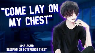 Sleeping on Your Boyfriends Chest ASMR Black Screen Talking Sleep Aid Boyfriend ASMR [upl. by Desiri440]