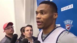 Russell Westbrook talking about Kanters Return • Enes KanterSteven Adams Bromance [upl. by Aiek]