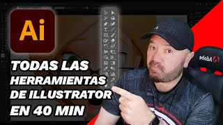 🔥 ⚡ 🎨 ¡Todas las herramientas de Adobe Illustrator en 40 Minutos [upl. by Yerrok]