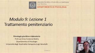 Modulo 9 video 1 lezione Trattamento penitenziario [upl. by Teufert304]