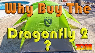 Nemo Dragonfly 2P Tent Review and Setup  Gear Review [upl. by Pietro]