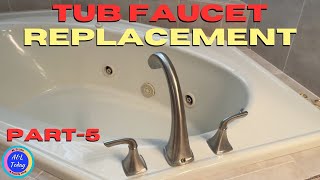 DIY Bathroom Remodel Part5 Tub Faucet Replacement [upl. by Elocan728]