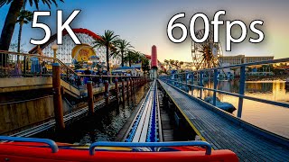 Incredicoaster front seat onride 5K POV 60fps Disney California Adventure Park [upl. by Drofnats]