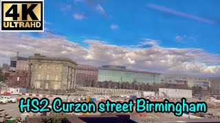 Walking around HS2 site curzon street Birmingham England 4K [upl. by Weingartner849]