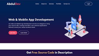 Responsive Website Homepage Design Using HTML and CSS  Free Source Code [upl. by Lagasse]