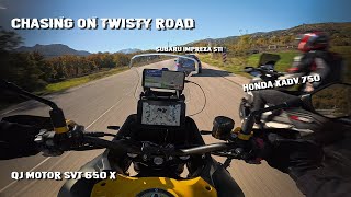 QJ SVT 650X  RAW Sound  POV  Chill ride with XADV [upl. by Nayrda]