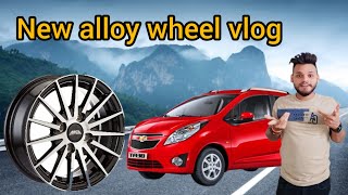 new alloy wheel ☺️ bahut mushkil se mile vlog nikkivlog747 car india balaghat [upl. by Hgiellek363]