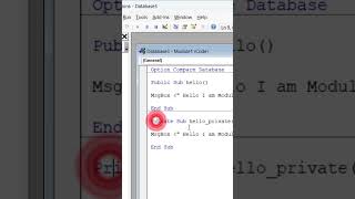 Public vs private vba procedures accessvba microsoftaccess [upl. by Anoli]