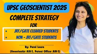 UPSC Geoscientist 2025 Preparation strategy Full planPYQ [upl. by Carolus]