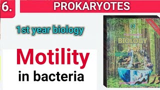 Motility In Bacteria  Prokaryotes chapter 6 class 11 bio sindh board [upl. by Tindall]