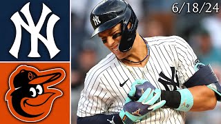 New York Yankees vs Baltimore Orioles  Game Highlights  61824 [upl. by Tarra]