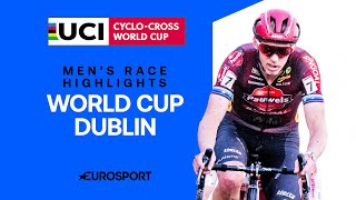 SHARP ACCELERATION TO WIN IT 🔥  2024 UCI Cyclocross World Cup Dublin Mens Highlights [upl. by Curran748]