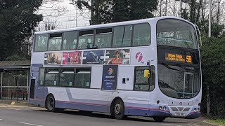 FULL ROUTE VISUAL  First Essex Route 5B Grays Bus Station To Pitsea Tesco  32539 YJ05VWG [upl. by Enelyar582]