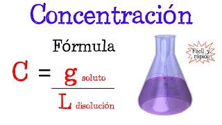 💥Calcular Concentración gL de una disolución⚗️ Fácil y Rápido  QUÍMICA [upl. by Alten]