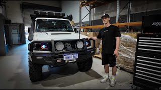 How to install Headlights on a 70 Series Landcruiser [upl. by Llennoc]