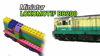 Membuat Mainan Miniatur Lokomotif BB200 Kereta Api Indonesi Dari Mainan Balok SusunBuilding Blocks [upl. by Elleinad]