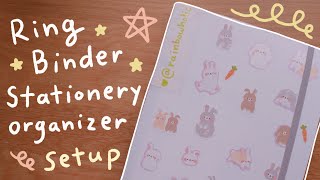 6 Ring Binder Setup Daiso Stationery Organizer  Rainbowholic [upl. by Asik]