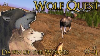 Interrupted by a Moose Stampede 🐺 WOLF QUEST DAWN OF THE WOLVES 🐺 Episode 4 [upl. by Nednerb]