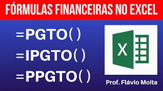 Funções Financeiras no Excel  PGTO IPGTO PPGTO [upl. by Kosiur514]