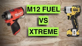 Dewalt 12v Xtreme Impact driver vs Milwaukee Fuel 12v head to head [upl. by Aldora728]