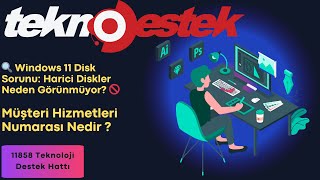 🔍 Windows 11 Disk Sorunu Harici Diskler Neden Görünmüyor 🚫 [upl. by Rew]