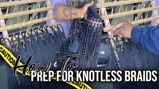 HOW TO Prep Braiding Hair For Knotless Braids  Beginner Friendly  Rashelle Slaughters [upl. by Jessika]