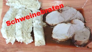 Schweinebraten mit quot Böhmischen Knödel quot  Sonntagsbraten Rezept [upl. by Aihsatan954]