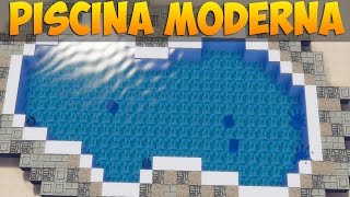 Minecraft Tutorial Como fazer uma Piscina Moderna [upl. by Anirtak405]