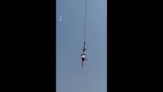 Horror moment tourist’s bungee cord snaps [upl. by Enirahtak]