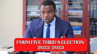 TAMISEMI FORM FIVE THIRD SELECTIONS 20222023 FORM FIVE SELECTIONS KIDATO Cha 5 AWAMU ya TATU [upl. by Drarrej]