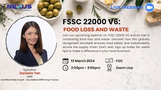 FSSC 22000 V6 Food Loss and Waste [upl. by Ynetsed]